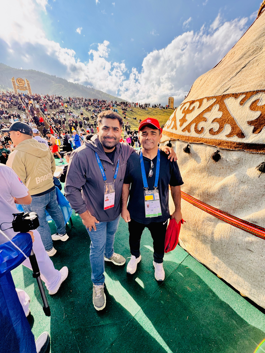 Pakistan delegation members at the Games venue