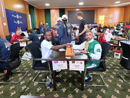 Pakistan team competing in Toguz Kargool