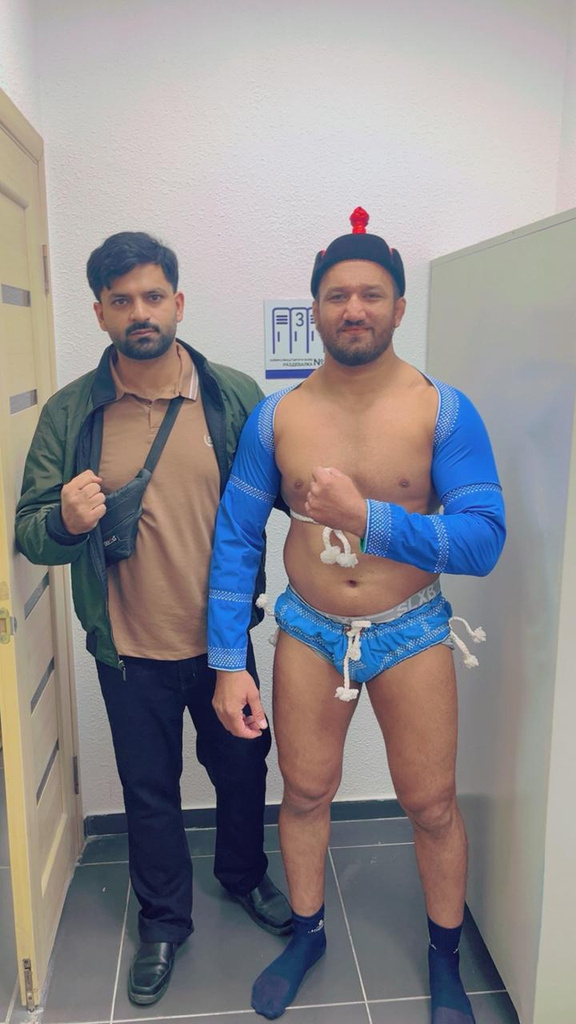 Haseeb Mustafa before his Kurash bout